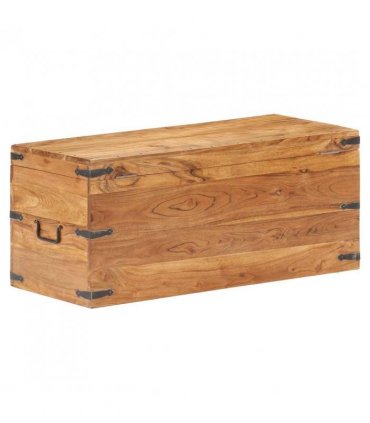 vidaXL Chest | Natural finish | Solid acacia wood | Storage Chest | Rectangular