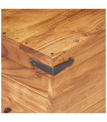 vidaXL Chest | Natural finish | Solid acacia wood | Storage Chest | Rectangular