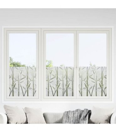 vidaXL Window Films 2 pcs Frosted Bamboo Pattern PVC