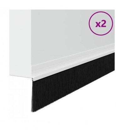 vidaXL Self-adhesive Door Brush Seals 2 pcs White 100 cm