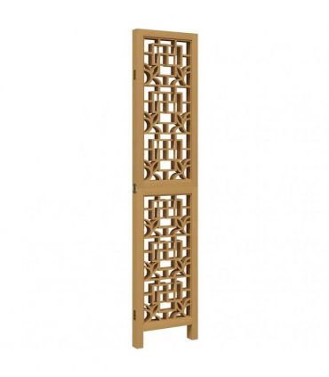 vidaXL Room Divider 4 Panels Brown Solid Wood Paulownia