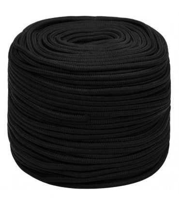 vidaXL Work Rope Black 8 mm 500 m Polyester