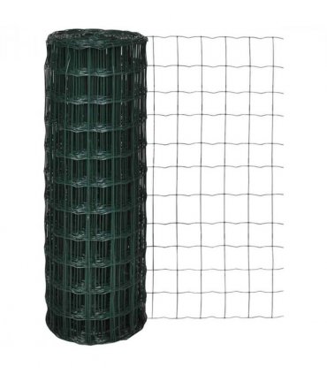 vidaXL Euro Fence Steel 25x1.0 m Green