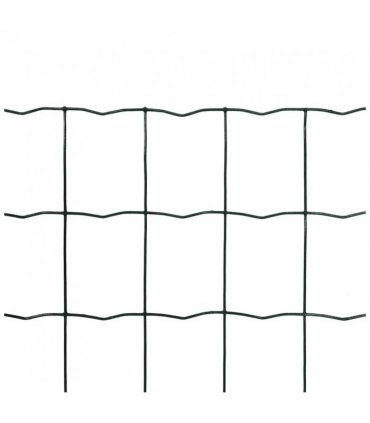 vidaXL Euro Fence Steel 25x1.0 m Green