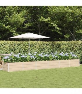 vidaXL Planter Ivory 480 x 80 x 45 cm Steel