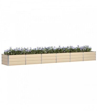 vidaXL Planter Ivory 480 x 80 x 45 cm Steel