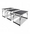 vidaXL Pasting Table 3 pcs Foldable Height Adjustable