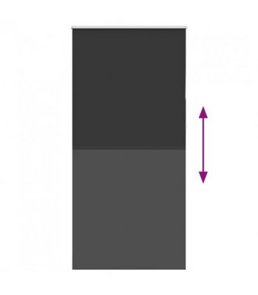 vidaXL Roller Blind Blackout Black 115x230 cm Fabric Width 110.7 cm Polyester