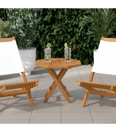 vidaXL Table Top 50x50x2.5 cm Octagonal Solid Wood Teak