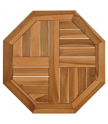 vidaXL Table Top 50x50x2.5 cm Octagonal Solid Wood Teak