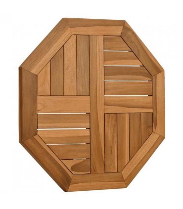 vidaXL Table Top 50x50x2.5 cm Octagonal Solid Wood Teak