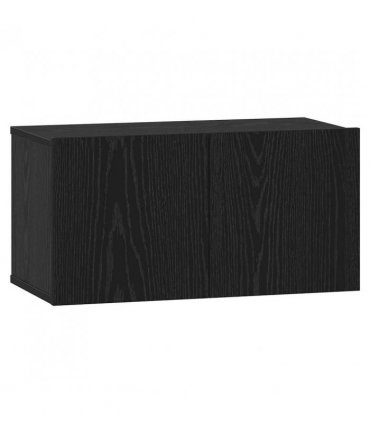 vidaXL TV Cabinet Set with Drawer Black Oak Engineered Wood