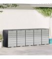 vidaXL Wheelie Bin Storage for 5 Bins Anthracite 340 x 77.5 x 115.5 cm
