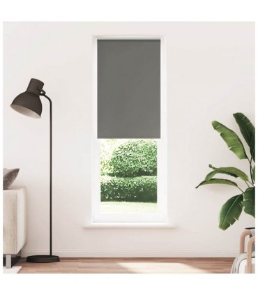 vidaXL Roller Blind Blackout Grey 70x210 cm Fabric Width 65.7 cm Polyester