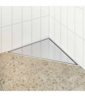 vidaXL 2 in 1 Triangle Shower Drain Silver 32 x 32 x 7.5 cm