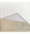 vidaXL 2 in 1 Triangle Shower Drain Silver 32 x 32 x 7.5 cm
