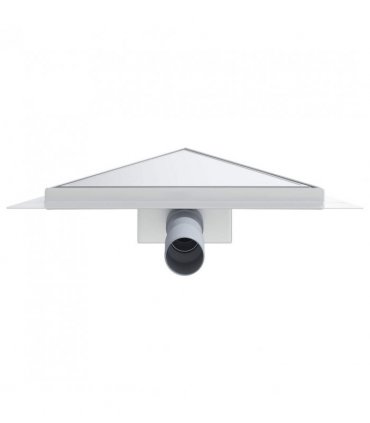 vidaXL 2 in 1 Triangle Shower Drain Silver 32 x 32 x 7.5 cm