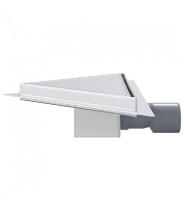vidaXL 2 in 1 Triangle Shower Drain Silver 32 x 32 x 7.5 cm