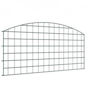 vidaXL Pond Fence Set 5 pcs Green 100 x 50 cm Steel
