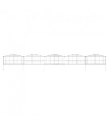 vidaXL Pond Fence Set 5 pcs Green 100 x 50 cm Steel