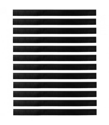 vidaXL Self-adhesive Door Brush Seals 12 pcs Black 100 cm