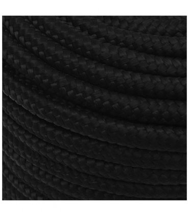 vidaXL Work Rope Black 14 mm 50 m Polyester