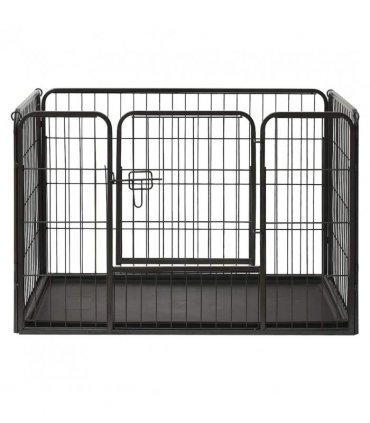 vidaXL Puppy Playpen Steel 91.5x59x61 cm