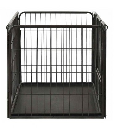 vidaXL Puppy Playpen Steel 91.5x59x61 cm