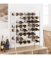 vidaXL Wine Rack for 48 Bottles White Metal