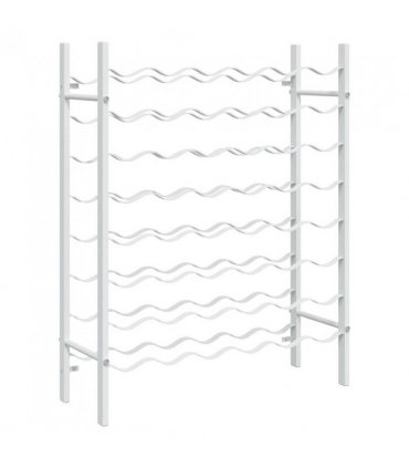vidaXL Wine Rack for 48 Bottles White Metal