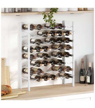 vidaXL Wine Rack for 48 Bottles White Metal