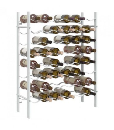 vidaXL Wine Rack for 48 Bottles White Metal