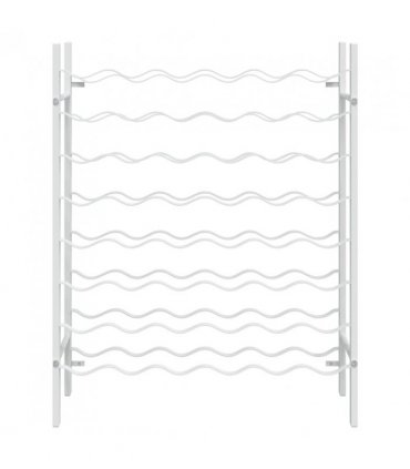 vidaXL Wine Rack for 48 Bottles White Metal