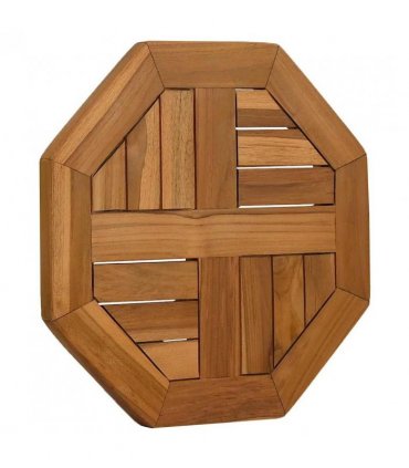 vidaXL Table Top 40x40x2.5 cm Octagonal Solid Wood Teak