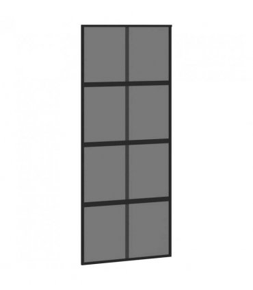 vidaXL Sliding Door with Hardware Set 90x205 cm Tempered Glass and Aluminium