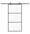 vidaXL Sliding Door with Hardware Set 102x205 cm ESG Glass&Aluminium