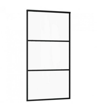 vidaXL Sliding Door with Hardware Set 102x205 cm ESG Glass&Aluminium