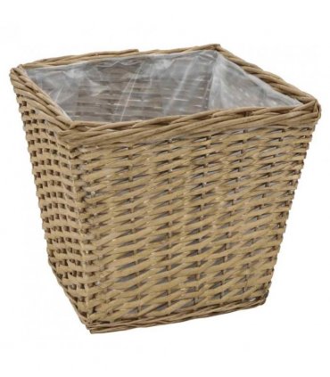 vidaXL Raised Bed 3 pcs Wicker with PE Lining