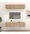 vidaXL TV Cabinets 4 pcs Sonoma Oak 80x30x30 cm Engineered Wood
