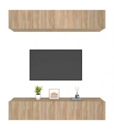 vidaXL TV Cabinets 4 pcs Sonoma Oak 80x30x30 cm Engineered Wood