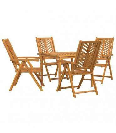 vidaXL Garden Dining Set 5 pcs Brown Solid Acacia Wood