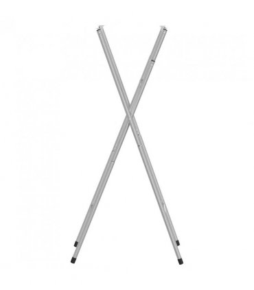vidaXL Folding Bar Table Legs Silver 45x53x108 cm Galvanised Steel