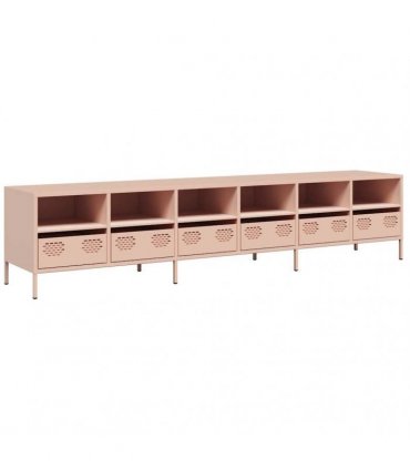 vidaXL TV Cabinet Pink 202x39x43.5 cm Cold-rolled Steel