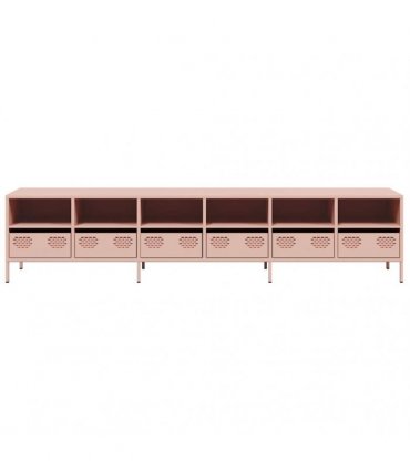 vidaXL TV Cabinet Pink 202x39x43.5 cm Cold-rolled Steel