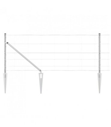 vidaXL Welded Wire Fence with Spikes 100 x 0.8 m Galvanised Steel Mesh