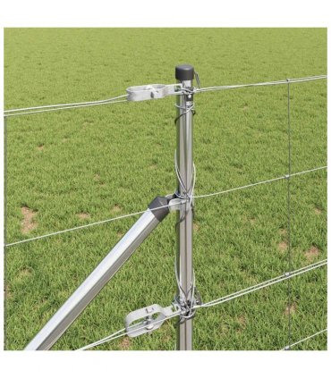 vidaXL Welded Wire Fence with Spikes 100 x 0.8 m Galvanised Steel Mesh