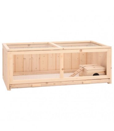 vidaXL Hamster Cage 104x52x38 cm Solid Wood Fir
