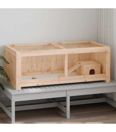 vidaXL Hamster Cage 104x52x38 cm Solid Wood Fir