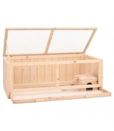vidaXL Hamster Cage 104x52x38 cm Solid Wood Fir