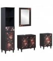 vidaXL Bathroom Cabinet Set with Drawer 4 pcs Solid Mango Wood
